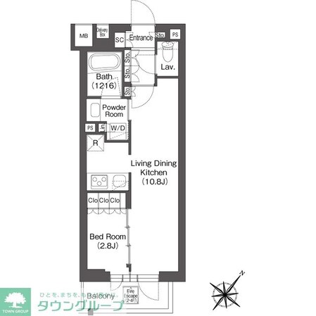 レフィールオーブ代々木の物件間取画像
